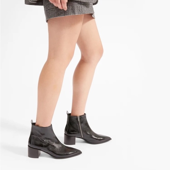Everlane Glossy Black Boss Booties - Size 8 - Picture 6 of 10